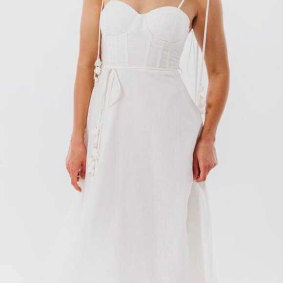 NWT EB Luxe White Midi Dress- XL - Picture 2 of 8